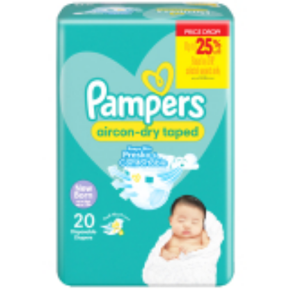 Show details for PAMPERS DIAPER BABY DRY NEW BORN 20'S Picture of PAMPERS DIAPER BABY DRY NEW BORN 20'S