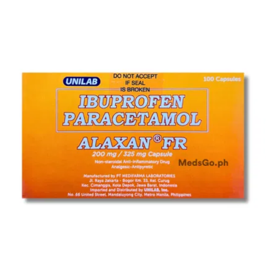 Picture of ALAXAN FR Ibuprofen / Paracetamol 200mg / 325mg Capsule 1's